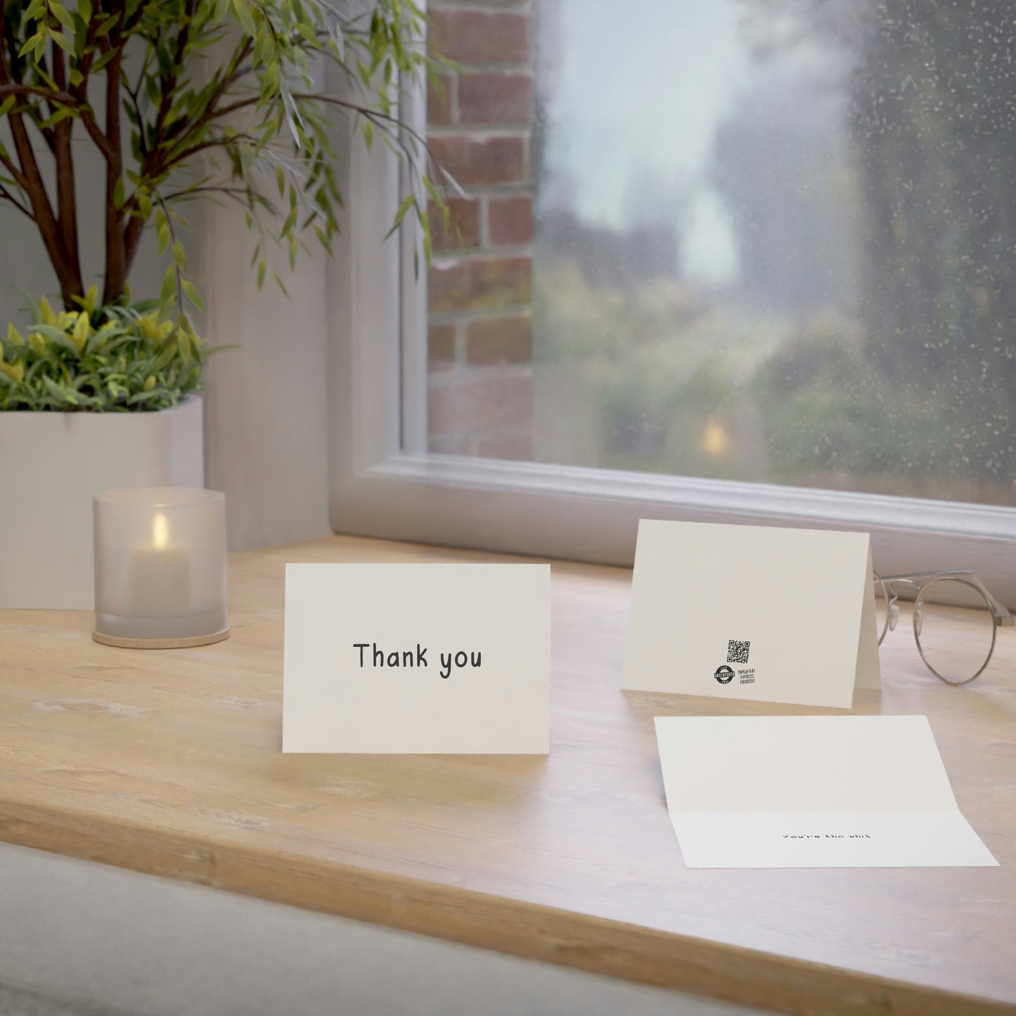 Bulk MVP thank you cards with envelopes, USA-printed greeting cards